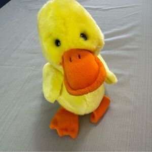 TY Beanie Buddies QUACKERS Duck Yellow Plush 1998 Stuffed Animal Toy Large